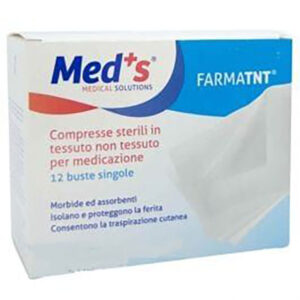 Garza compressa meds tessuto non tessuto peel open 7,5×7,5cm 12 pezzi