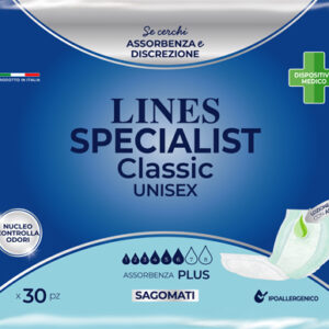 Pannolone sagomato lines specialist classic plus 30 pezzi