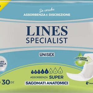 Pannolone lines specialist classic sagomato sottile super 30 pezzi