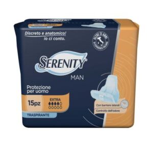 Pannolino serenity light man extra con adesivo o altro fissaggio 15 pezzi