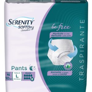 Serenity pants sd sensitive be free maxi l 10 pezzi