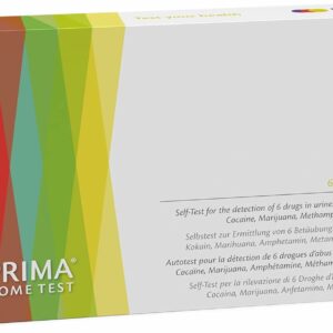 Test rapido multidroghe Prima home (6 sostanze) - Anfetamina, Metanfetamina, Cocaina, Morfine, Metadone e Marijuana-THC